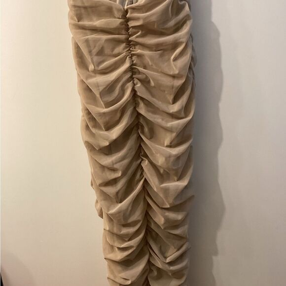 Michael Costello X Revolve Fiji Midi Tan Backless Dress - Picture 10 of 16